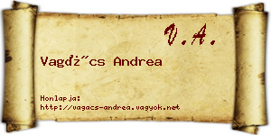 Vagács Andrea névjegykártya